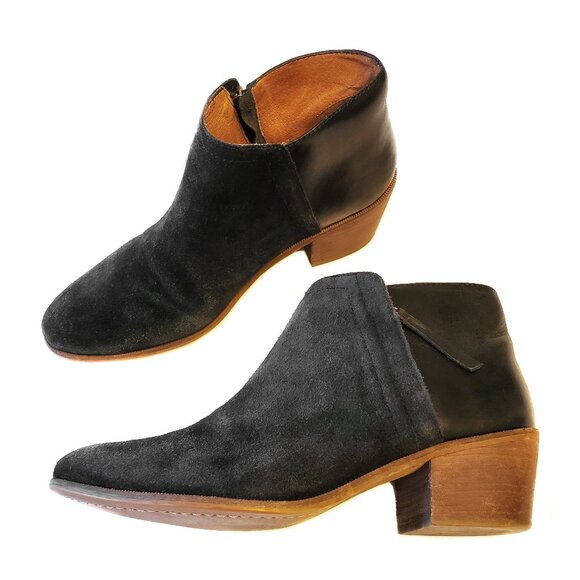 Madewell The Cait Suede Leather Ankle Boots - Picture 1 of 13